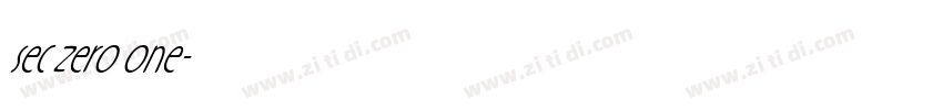 sec zero one字体转换